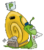 GIF animado (29179) Letra p caracol