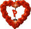 GIF animado (26876) Letra p corazon flores