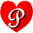 GIF animado (26937) Letra p corazon latiendo