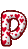 GIF animado (26461) Letra p corazoncitos colores