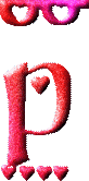 GIF animado (26523) Letra p corazoncitos romanticos