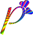 GIF animado (26788) Letra p corazones colores