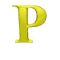 GIF animado (25460) Letra p d amarilla