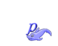 GIF animado (29443) Letra p delfin