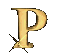 GIF animado (25781) Letra p dorada