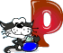 GIF animado (29803) Letra p gato