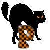 GIF animado (30021) Letra p gato negro