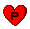 GIF animado (27144) Letra p mini corazon