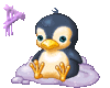 GIF animado (29036) Letra p pinguino