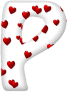 GIF animado (27222) Letra p romantica corazones
