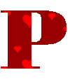 GIF animado (27248) Letra p romantica roja