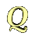 GIF animado (25436) Letra q amarilla
