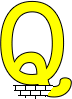 GIF animado (25507) Letra q amarilla divertida
