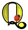 GIF animado (25615) Letra q amarilla mayuscula mariquita