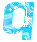 Imagen GIF de Letra q azul animado