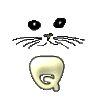 GIF animado (29838) Letra q bigotes gato