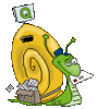 GIF animado (29180) Letra q caracol
