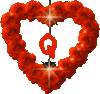 GIF animado (26877) Letra q corazon flores