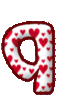 GIF animado (26462) Letra q corazoncitos colores
