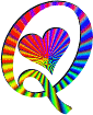 GIF animado (26789) Letra q corazones colores