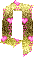 GIF animado (26841) Letra q corazones oro
