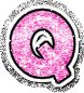 GIF animado (27005) Letra q corazones rosa