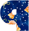 GIF animado (28181) Letra q estrellas rosas