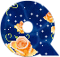 GIF animado (28182) Letra q estrellas rosas mayuscula