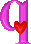 GIF animado (27363) Letra q rosa corazon