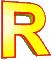 GIF animado (25731) Letra r amarilla roja