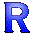 GIF animado (28254) Letra r azul anil