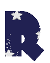 GIF animado (28228) Letra r azul estrellas