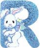 GIF animado (29380) Letra r conejito