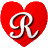 GIF animado (26939) Letra r corazon latiendo