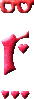 GIF animado (26525) Letra r corazoncitos romanticos