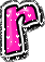 GIF animado (26552) Letra r corazoncitos rosas