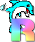GIF animado (29354) Letra r delfin
