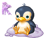 GIF animado (29038) Letra r pinguino