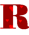 GIF animado (27250) Letra r romantica roja