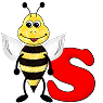 GIF animado (28608) Letra s abeja
