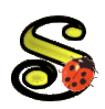 GIF animado (25618) Letra s amarilla con mariquita