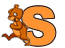 GIF animado (28787) Letra s ardillas