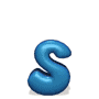 GIF animado (28087) Letra s azul