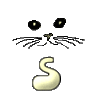 GIF animado (29840) Letra s bigotes gato