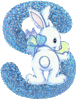 GIF animado (29381) Letra s conejito