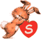 GIF animado (29407) Letra s conejo