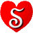 GIF animado (26940) Letra s corazon latiendo