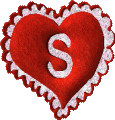 GIF animado (26981) Letra s corazon rojo