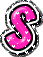 GIF animado (26553) Letra s corazoncitos rosas