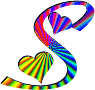 GIF animado (26791) Letra s corazones colores